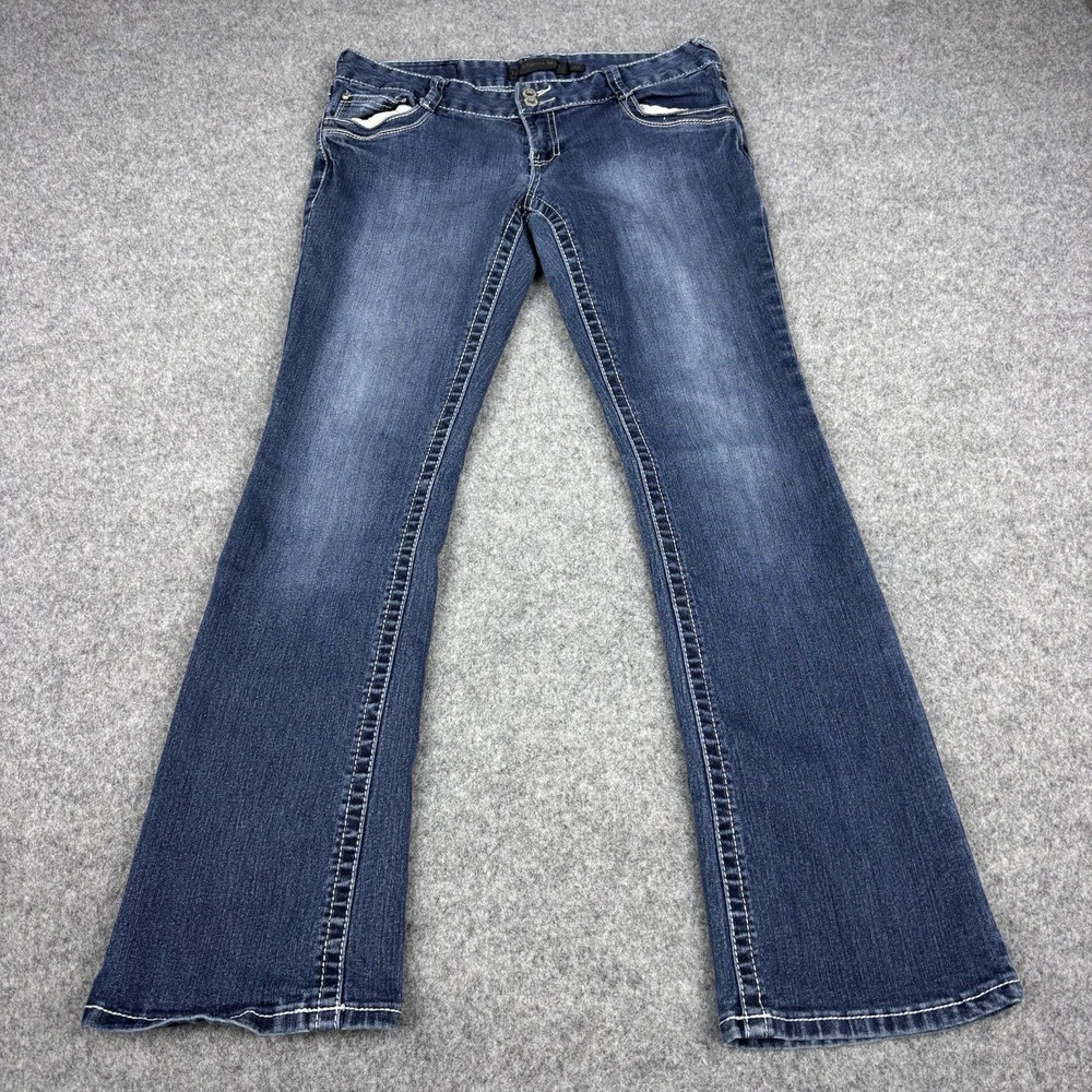 Twentyone Black Slim Boot Jeans Women's 7/8 Regular Medium Wash Rue 21 Denim EUC